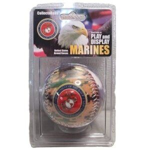 Collectible US Marines Baseball with Display Ring by Collectaball Sealed NEW